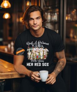 Official Just A Woman Who Loves Hers Boston Red Sox 2024 Signatures Shirt