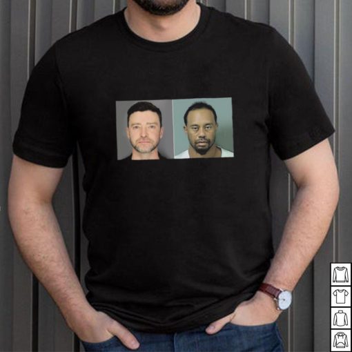 Official Justin Timberlake and Tiger Woods Mugshot Bar Shirt