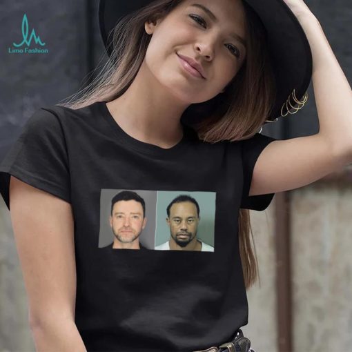 Official Justin Timberlake and Tiger Woods Mugshot Bar Shirt