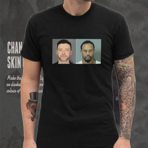 Official Justin Timberlake and Tiger Woods Mugshot Bar Shirt