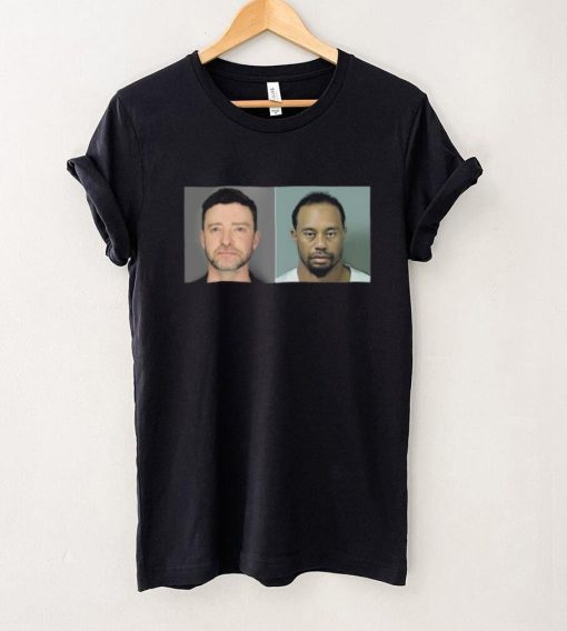 Official Justin Timberlake and Tiger Woods Mugshot Bar Shirt