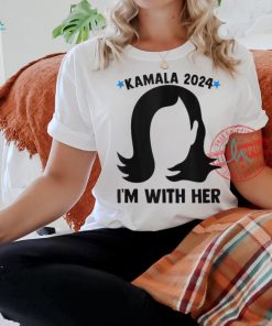 Official Kamala 2024 I’m with her silhouette president vote usa T shirt