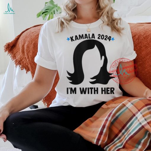 Official Kamala 2024 I’m with her silhouette president vote usa T shirt