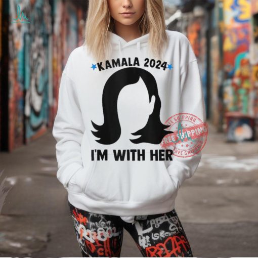 Official Kamala 2024 I’m with her silhouette president vote usa T shirt