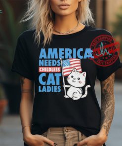 Official Kamala America Needs Childless Cat Ladies T Shirt