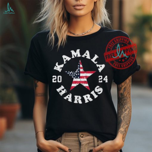 Official Kamala Harris 2024 president American flag T shirt