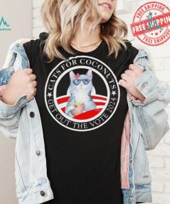 Official Kamala Harris Cat For Coconut Get Out The Vote America Logo 2024 T shirt