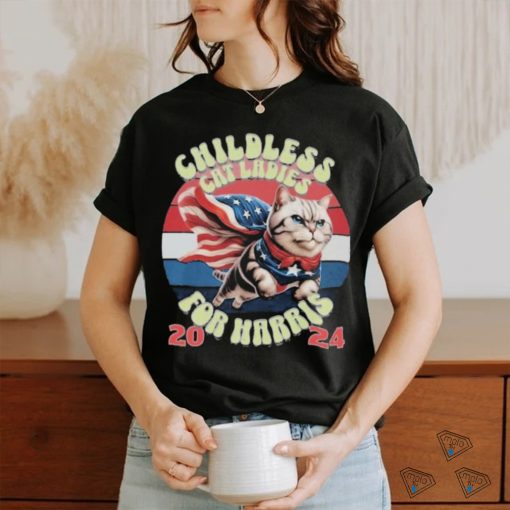 Official Kamala Harris Childless American Cat Ladies For Harris 2024 T shirt