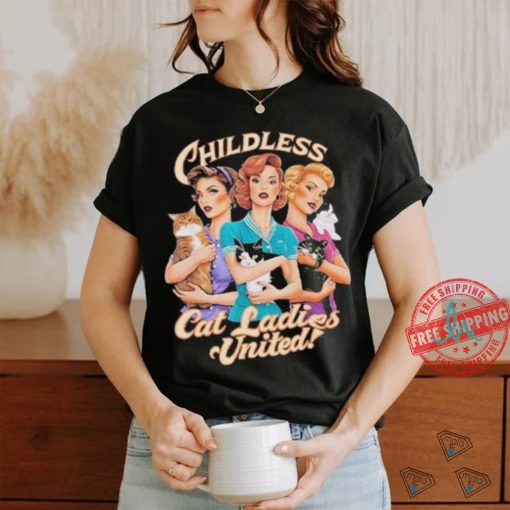 Official Kamala Harris Childless Cat Ladies United Shirt