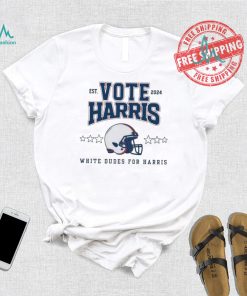 Official Kamala Harris Helmet Football Est 2024 Vote Harris White Dudes For Harris Shirt