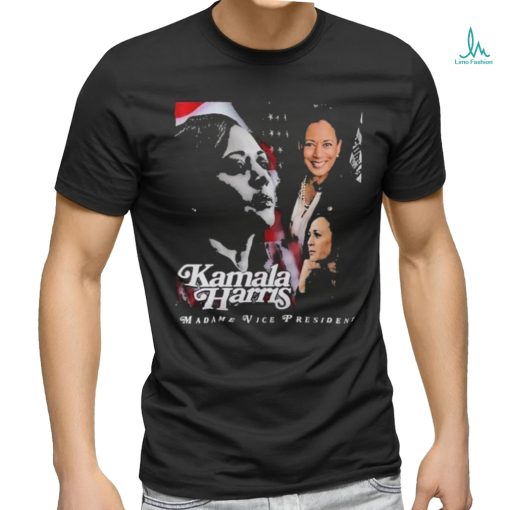 Official Kamala Harris Madame Vice President America Flag T shirt