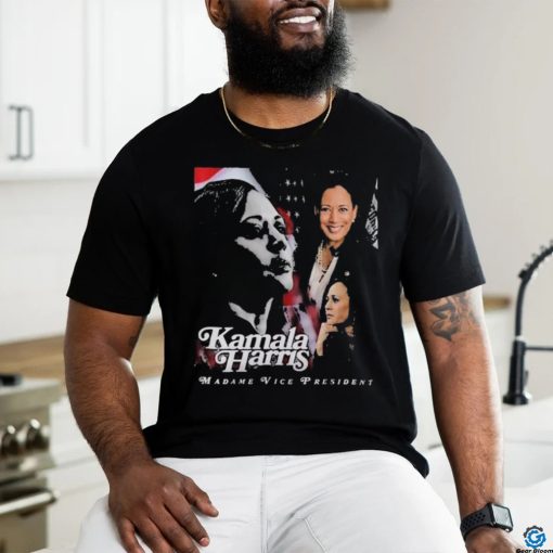 Official Kamala Harris Madame Vice President America Flag T shirt