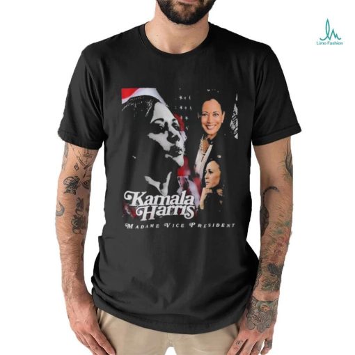 Official Kamala Harris Madame Vice President America Flag T shirt