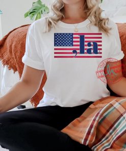 Official Kamala Harris comma LA 2024 president flag T shirt