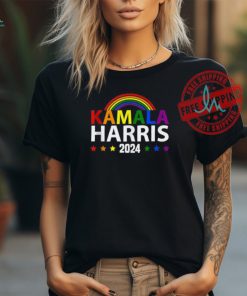 Official Kamala Harris rainbow gay pride LGBT election 2024 T shirt