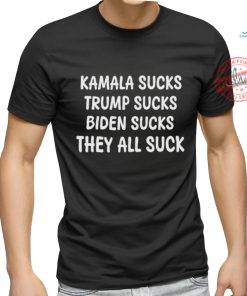 Official Kamala Sucks Trump Sucks Biden Sucks Shirt