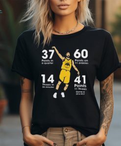 Official Klay Thompson 37 Points In A Quarter 60 Points On 11 Dribles 14 Threes In 26 Minutes 41 Points 11 Threes shirt