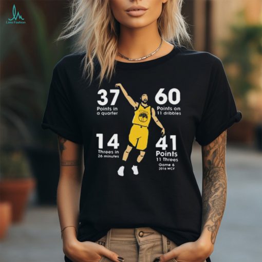 Official Klay Thompson 37 Points In A Quarter 60 Points On 11 Dribles 14 Threes In 26 Minutes 41 Points 11 Threes shirt