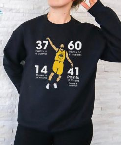 Official Klay Thompson 37 Points In A Quarter 60 Points On 11 Dribles 14 Threes In 26 Minutes 41 Points 11 Threes shirt