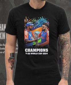 Official Kohli and Sharma India T 20 World Cup 2024 Champions shirt