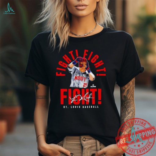 Official Lars Nootbaar St Louis Cardinals Trump fight fight fight signature shirt