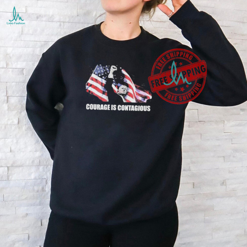 Official Laura loomer Trump courage is contagious T shirt Official Laura loomer Trump courage is contagious T shirt