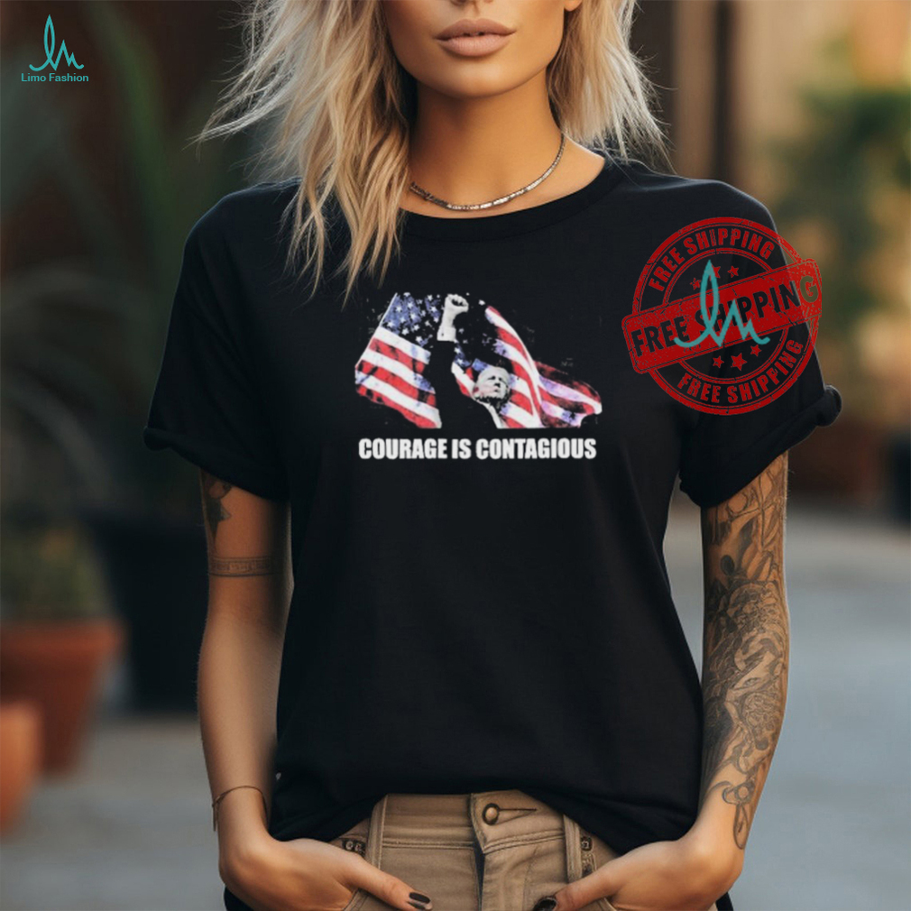 Official Laura loomer Trump courage is contagious T shirt Official Laura loomer Trump courage is contagious T shirt