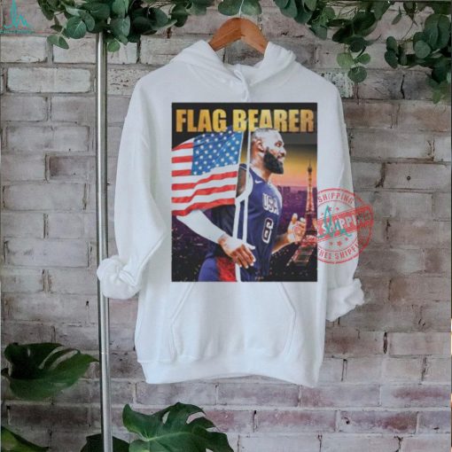 Official Lebron james team us flag bearer olympic 2024 T shirt