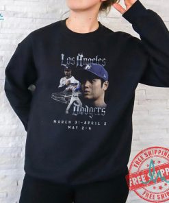 Official Los Angeles Dodgers March 31 April 2 May 2 4 Tour of 2025 shirt