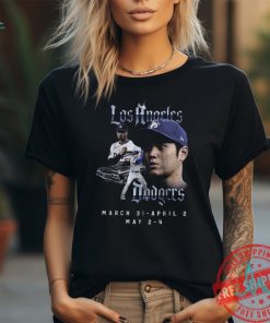 Official Los Angeles Dodgers March 31 April 2 May 2 4 Tour of 2025 shirt