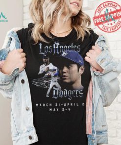 Official Los Angeles Dodgers March 31 April 2 May 2 4 Tour of 2025 shirt