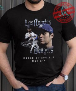 Official Los Angeles Dodgers March 31 April 2 May 2 4 Tour of 2025 shirt