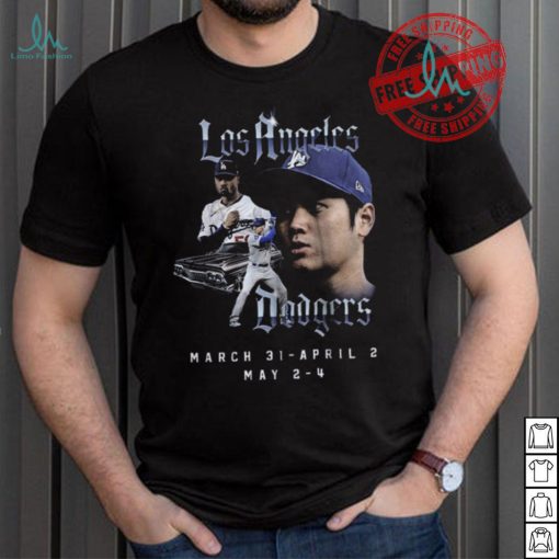 Official Los Angeles Dodgers March 31 April 2 May 2 4 Tour of 2025 shirt