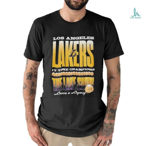 Official Los Angeles Lakers 17 Time Champions The Lake Show Leave A Legacy Basketball Trophy T shirt