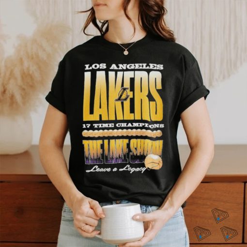 Official Los Angeles Lakers 17 Time Champions The Lake Show Leave A Legacy Basketball Trophy T shirt