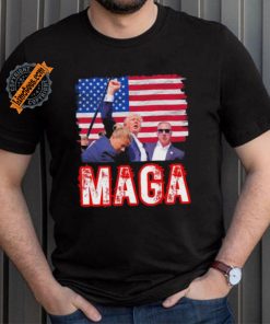 Official Maga Trump Iconic Fist Raised Shooting PA T Shirt