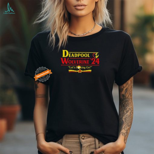 Official Marvel Deadpool Wolverine ’24 Let’s Fucking Go Shirt