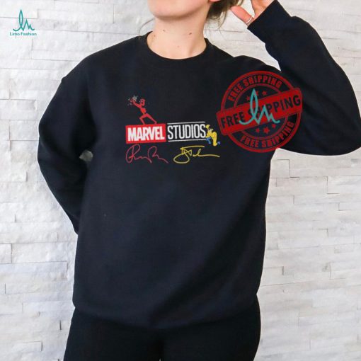 Official Marvel Studios Deadpool And Wolverine Chibi Logo Signature Shirt