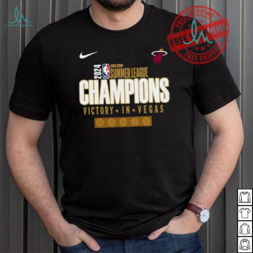 Official Miami Heat Victory In Vegas 2024 2K25 Summer League Champions X Nike T Shirt