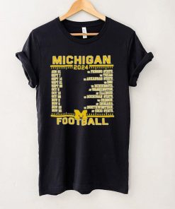 Official Michigan Wolverines Champion 2024 Football Schedule Shirt