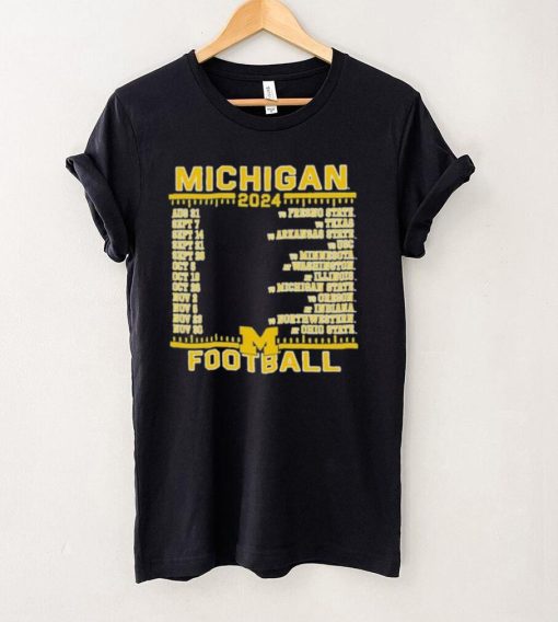 Official Michigan Wolverines Champion 2024 Football Schedule Shirt