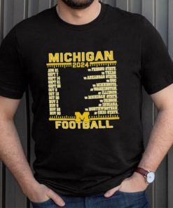 Official Michigan Wolverines Champion 2024 Football Schedule Shirt