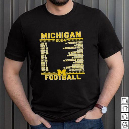 Official Michigan Wolverines Champion 2024 Football Schedule Shirt