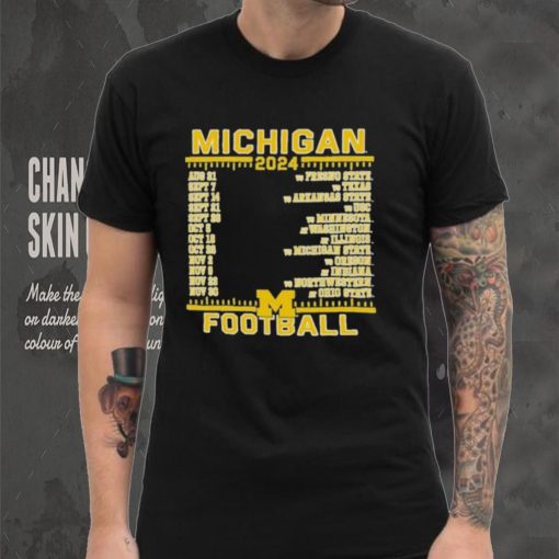 Official Michigan Wolverines Champion 2024 Football Schedule Shirt