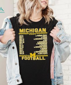 Official Michigan Wolverines Champion 2024 Football Schedule Shirt