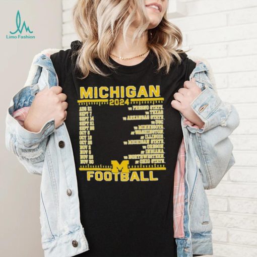 Official Michigan Wolverines Champion 2024 Football Schedule Shirt