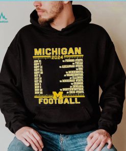 Official Michigan Wolverines Champion 2024 Football Schedule Shirt