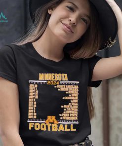 Official Minnesota Golden Gophers Champion 2024 Football Schedule Shirt