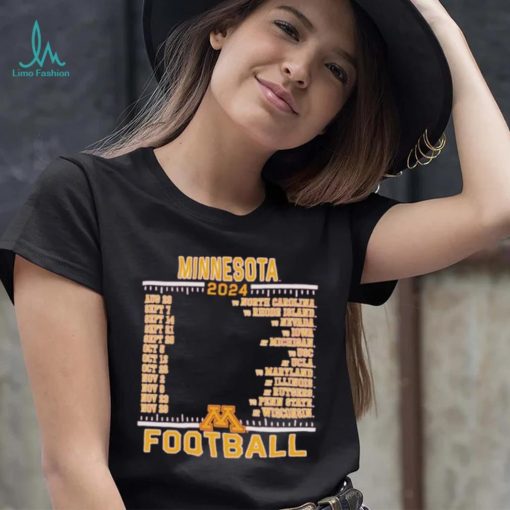 Official Minnesota Golden Gophers Champion 2024 Football Schedule Shirt