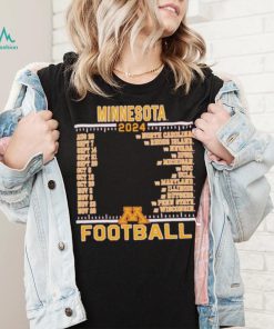 Official Minnesota Golden Gophers Champion 2024 Football Schedule Shirt